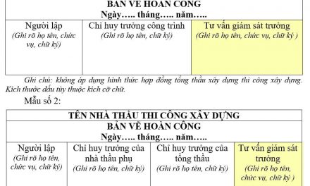 Hồ sơ nghiệm thu xây dựng nào cần công ty TVGS ký và đóng dấu?