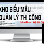 Kho mẫu biên bản nghiệm thu xây dựng trong phần mềm QLCL GXD