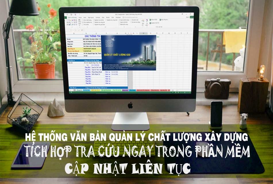 Bộ văn bản quản lý chất lượng công trình nằm ngay trong PM QLCL GXD