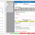 Cách để biểu mẫu nhật ký thi công khi in ra có thể co giãn linh hoạt tự động